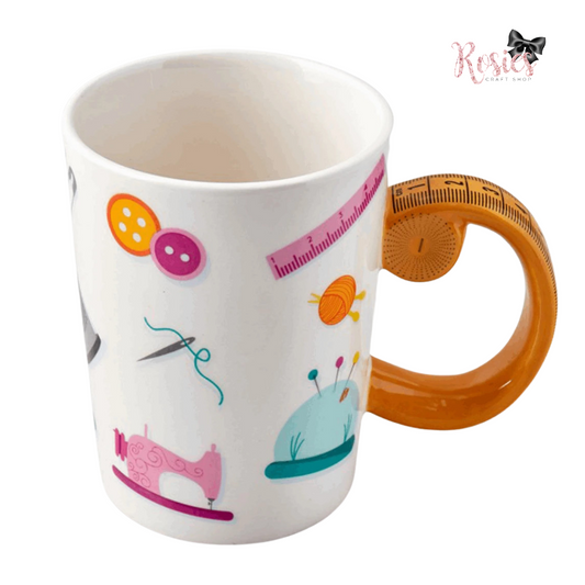 Tape Measure Handle Novelty Ceramic Mug