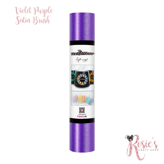 Violet Purple Satin Brush Teckwrap Adhesive Vinyl ✂️ ☆