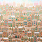 Christmas Gingerbread House Scene Green - Tinsel Town - Robert Kaufman Cotton Fabric ✂️ 🌟 SALE 🌟