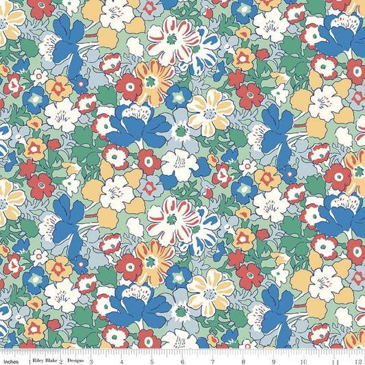 Westbourne Posy Bright Flowers - Liberty Carnaby Collection Cotton Fabric ✂️ £15 pm