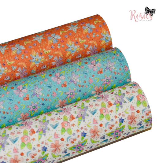 Whimsy Floral Designer Fabric Felt