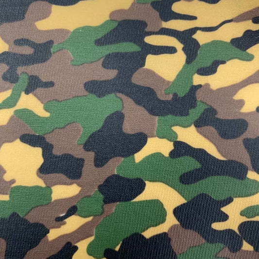 Black & Green Camo Print Stretch Iron On Vinyl HTV