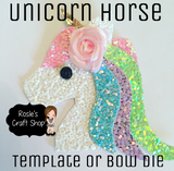 Unicorn Horse Plastic Template - Rosie's Craft Shop Ltd