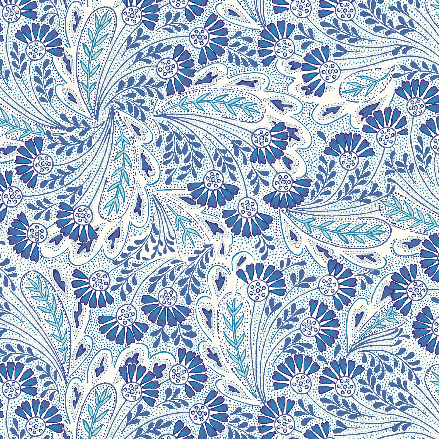 Feather Dance Blue - Liberty Summer House Collection Cotton Fabric ✂️ £10 pm *SALE*