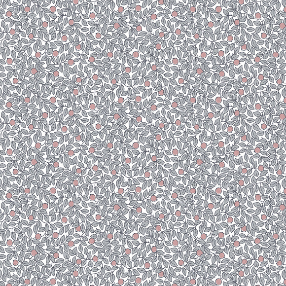 Hidcote Berry Grey - Liberty Summer House Collection Cotton Fabric