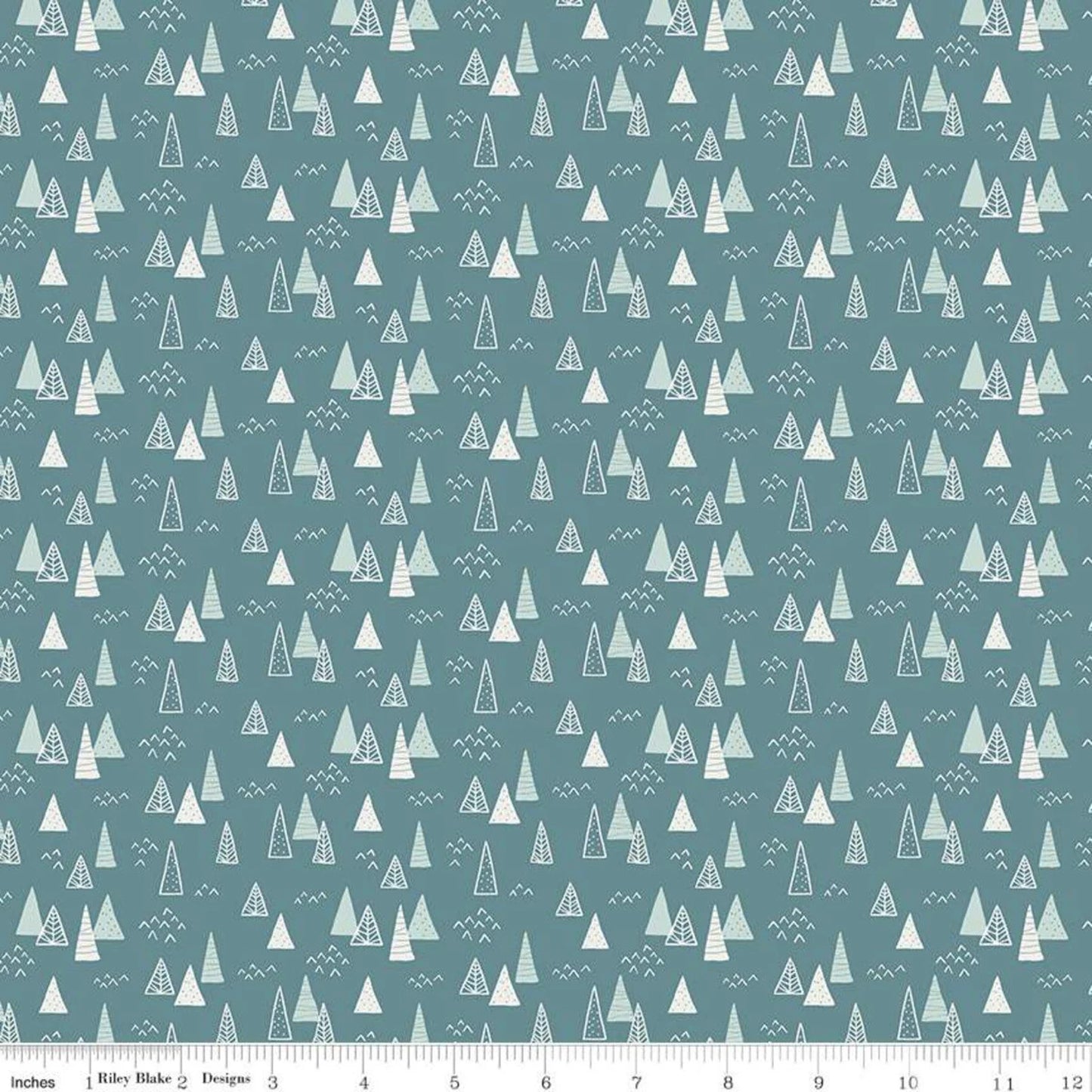 Trees on Teal - Nice Ice Baby - Riley Blake Cotton Fabric ✂️