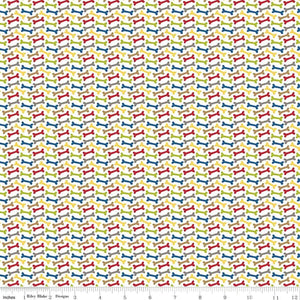 Multi Coloured Bones - Cooper - Riley Blake Cotton Fabric ✂️