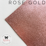 Rose Gold Brushed Metallic Stretch Iron On Vinyl HTV - Rosie's Craft Shop Ltd