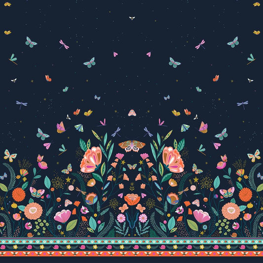Butterfly Double Border - Flutter By - Dashwood Studio Cotton Fabric ✂️ £13 pm