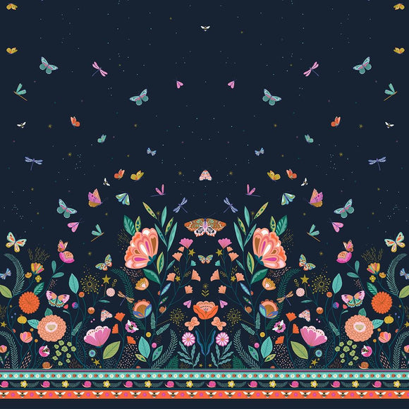 Butterfly Double Border - Flutter By - Dashwood Studio Cotton Fabric