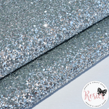 Silver Chunky Glitter Fabric - Luxury Core Collection - Rosie's Craft Shop Ltd