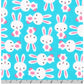 Aqua Bunny Rabbit - Urban Zoologie By Robert Kaufman - 100% Cotton Fabric - Rosie's Craft Shop Ltd