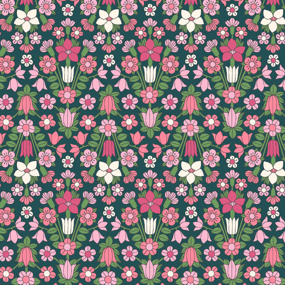 Hampstead Meadow Pink - Flower Show Midsummer Collection by Liberty Fabric Felt