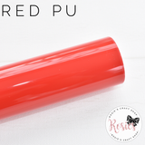 Red Plain PU Iron On Vinyl HTV - Rosie's Craft Shop Ltd