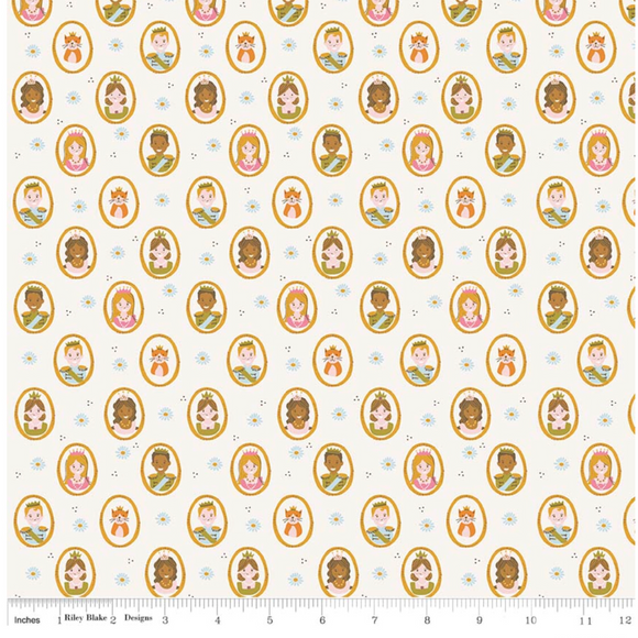 Cream Guinevere People - Guinevere by Riley Blake - 100% Cotton Fabric - Rosie's Craft Shop Ltd