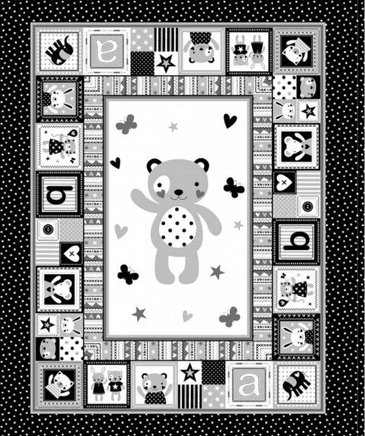 Buddy Bear Panel - Tiny Tots - Michael Miller Cotton Fabric ✂️ *SALE*