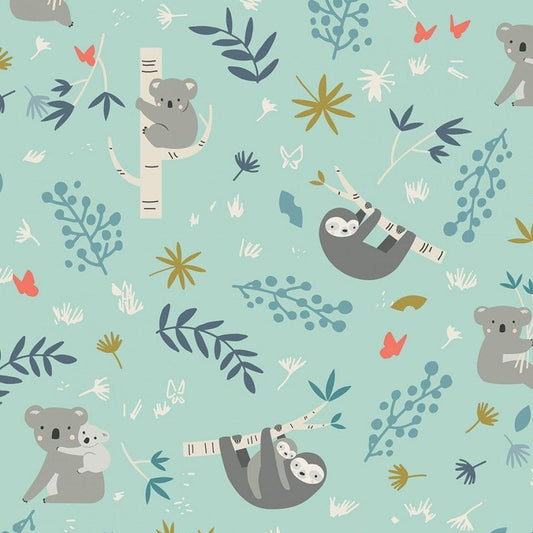 Koala and Sloth Main - Joey - Riley Blake Cotton Fabric ✂️ £9 pm *SALE*