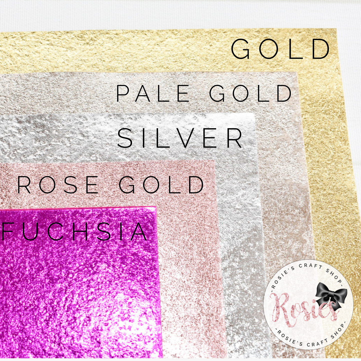 Plain Leathered Effect Metallic Wool Felt - Rosie's Craft Shop Ltd