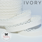 12mm Ivory Plain Pre-Folded Bias Binding with Scallop Lace Edge - Rosie's Craft Shop Ltd