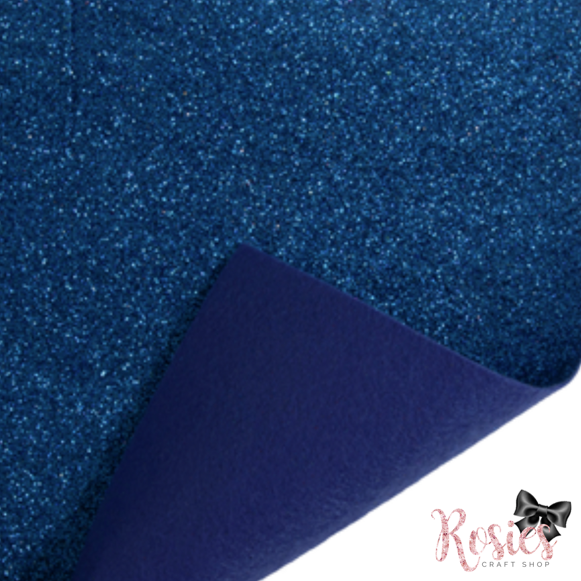 Royal Blue Fine Glitter Acrylic Felt Fabric - Rosie's Craft Shop Ltd
