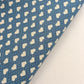 Mini Cream Polka Dot Hearts on Blue 100% Cotton Fabric - Rosie's Craft Shop Ltd