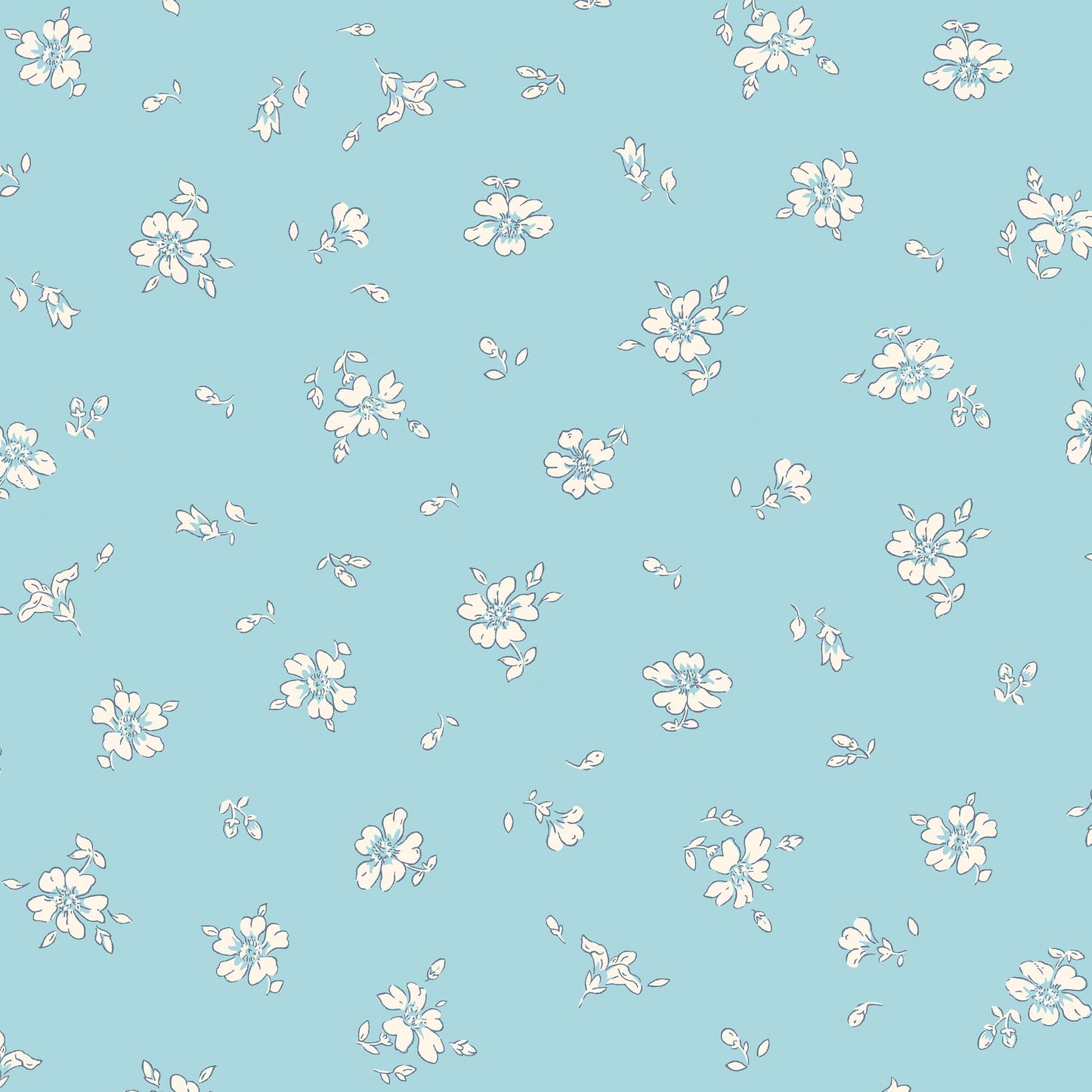 Field Rose Light Blue Floral - The Flower Show Midsummer Collection - Liberty Cotton Fabric ✂️ £10 pm *SALE*