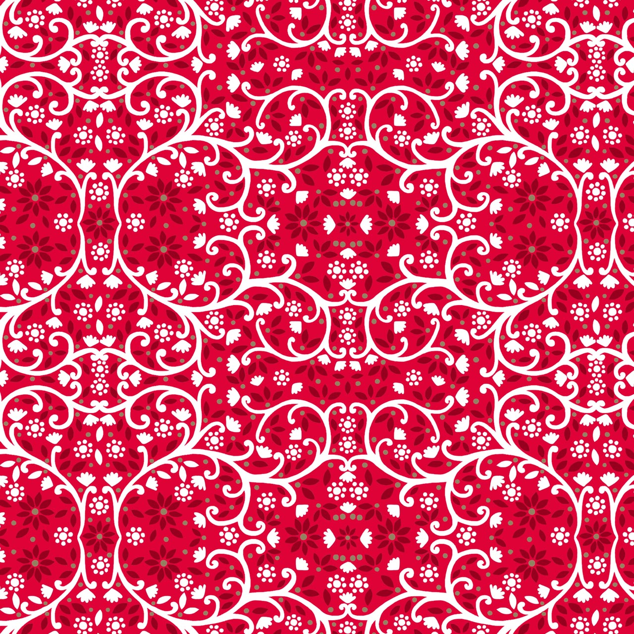 Filigree Metallic Red - Starlit Hollow - Dashwood Studio Cotton Fabric ✂️ £13 pm