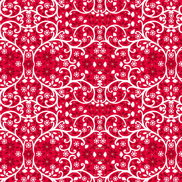 Filigree Metallic Red - Starlit Hollow - Dashwood Studio Cotton Fabric ✂️