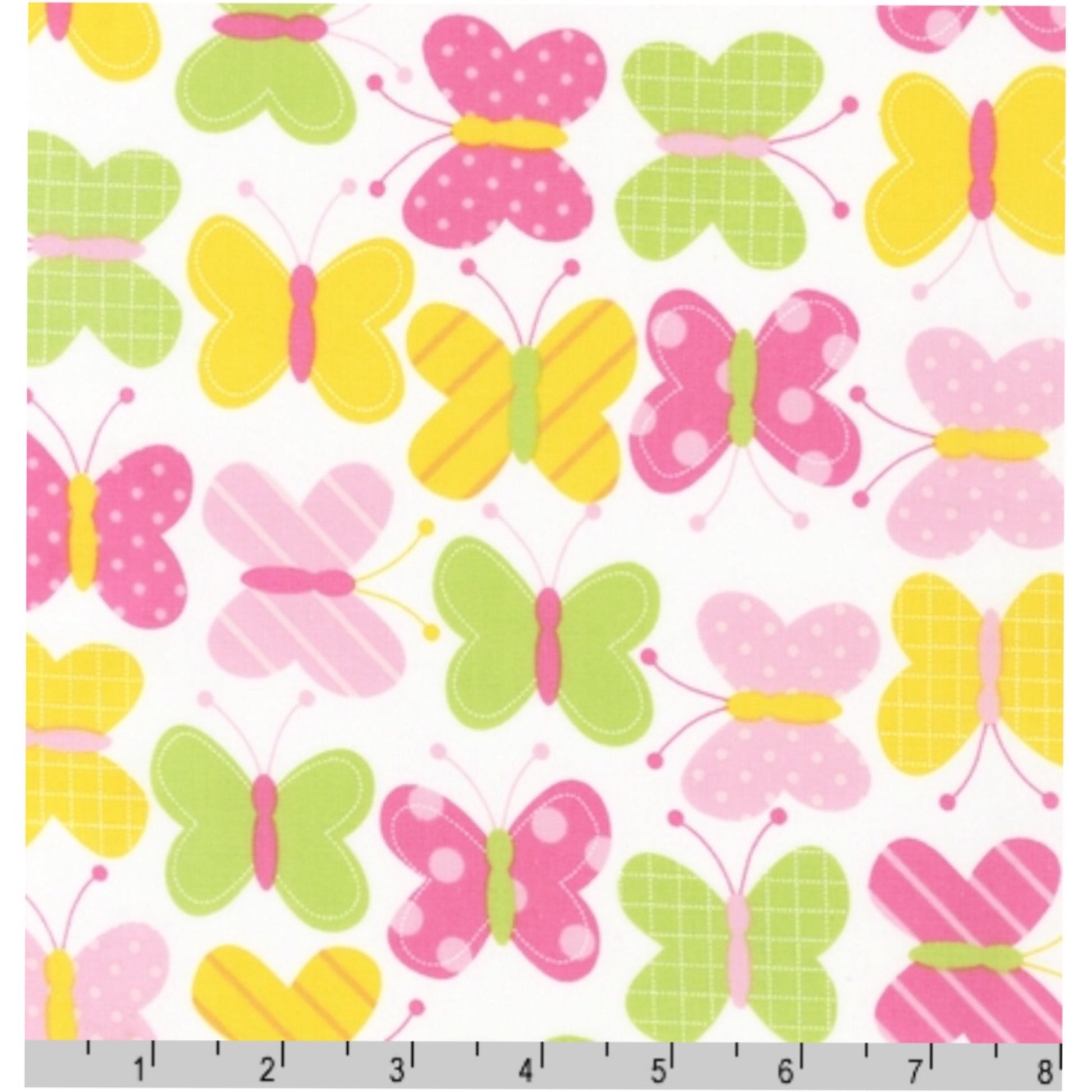 Sweet Spring Butterflies - Urban Zoologie Spring By Robert Kaufman - 100% Cotton Fabric - Rosie's Craft Shop Ltd