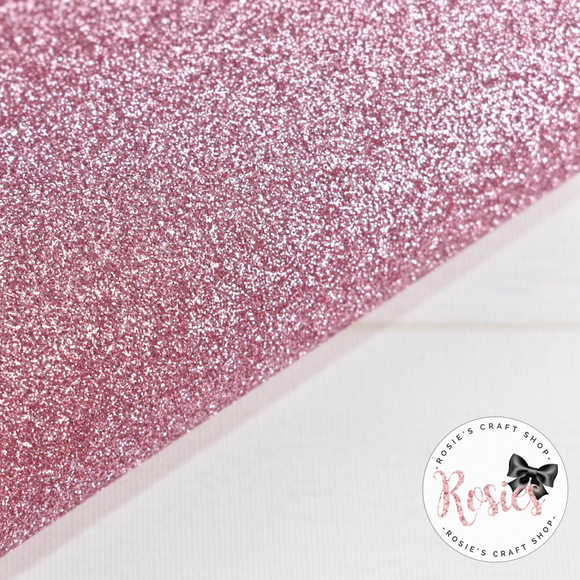 Dusky Pink Premium Fine Glitter Topped Wool Felt - Rosie's Craft Shop Ltd