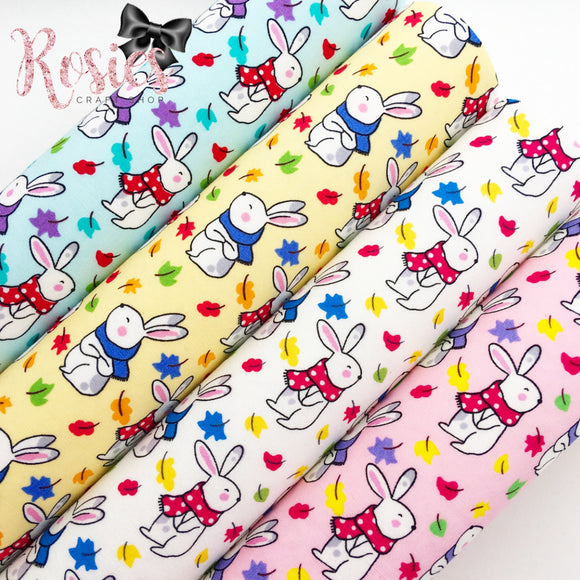 Little Bunnies in Scarves Fabric Felt - Rosie's Craft Shop Ltd
