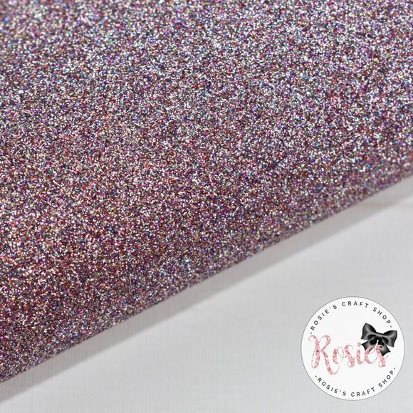 Rainbow Pink Premium Fine Glitter Topped Wool Felt - Rosie's Craft Shop Ltd