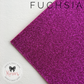 Fuchsia Glitter Iron On Vinyl HTV - Rosie's Craft Shop Ltd