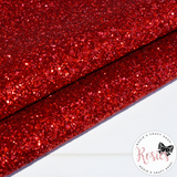 Red Chunky Glitter Fabric - Luxury Core Collection - Rosie's Craft Shop Ltd