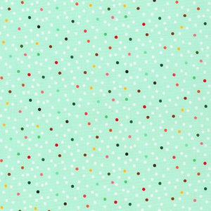 Mint Polka Dots and Spots Designer Fabric Felt