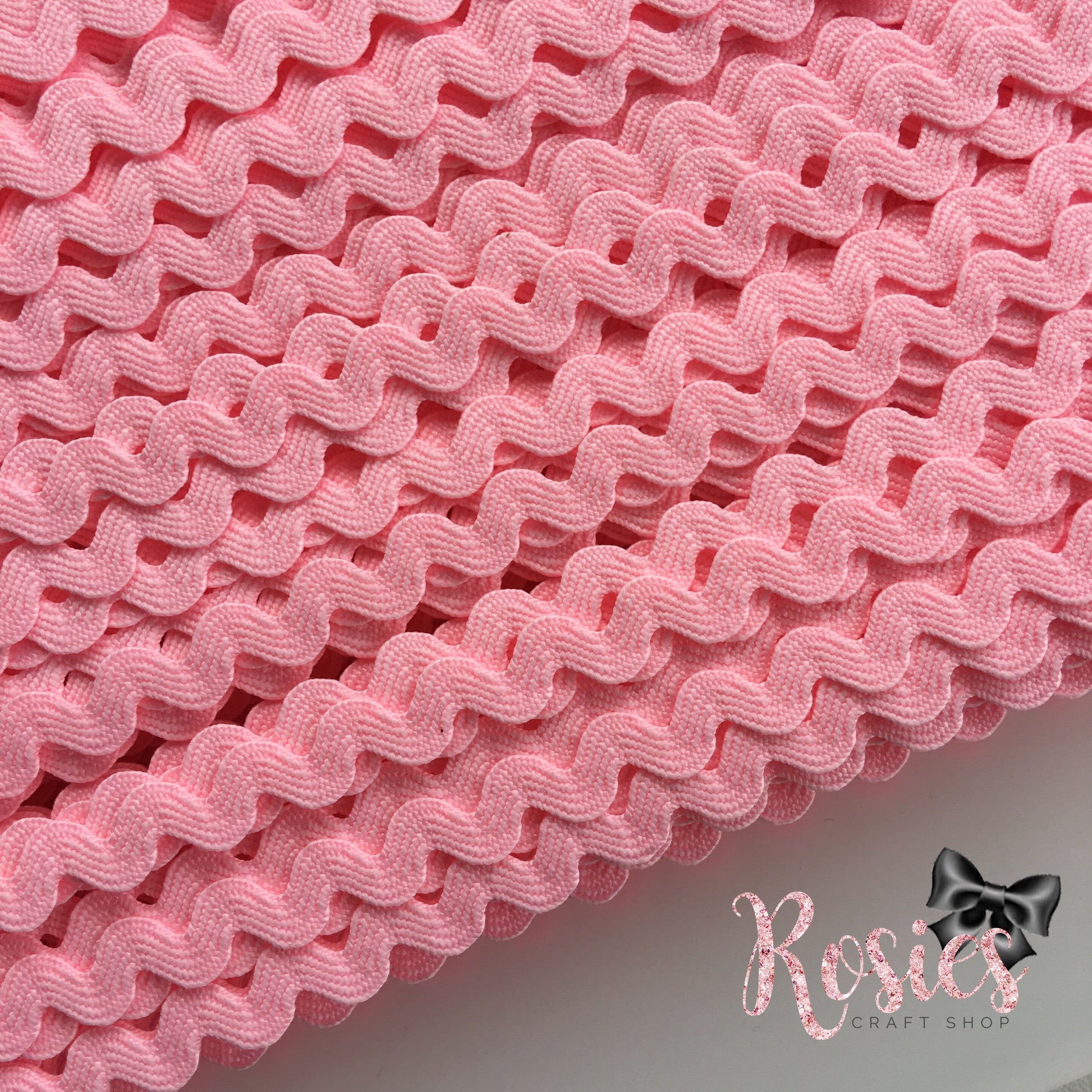 Pink 8mm Ric Rac Trim - Rosie's Craft Shop Ltd