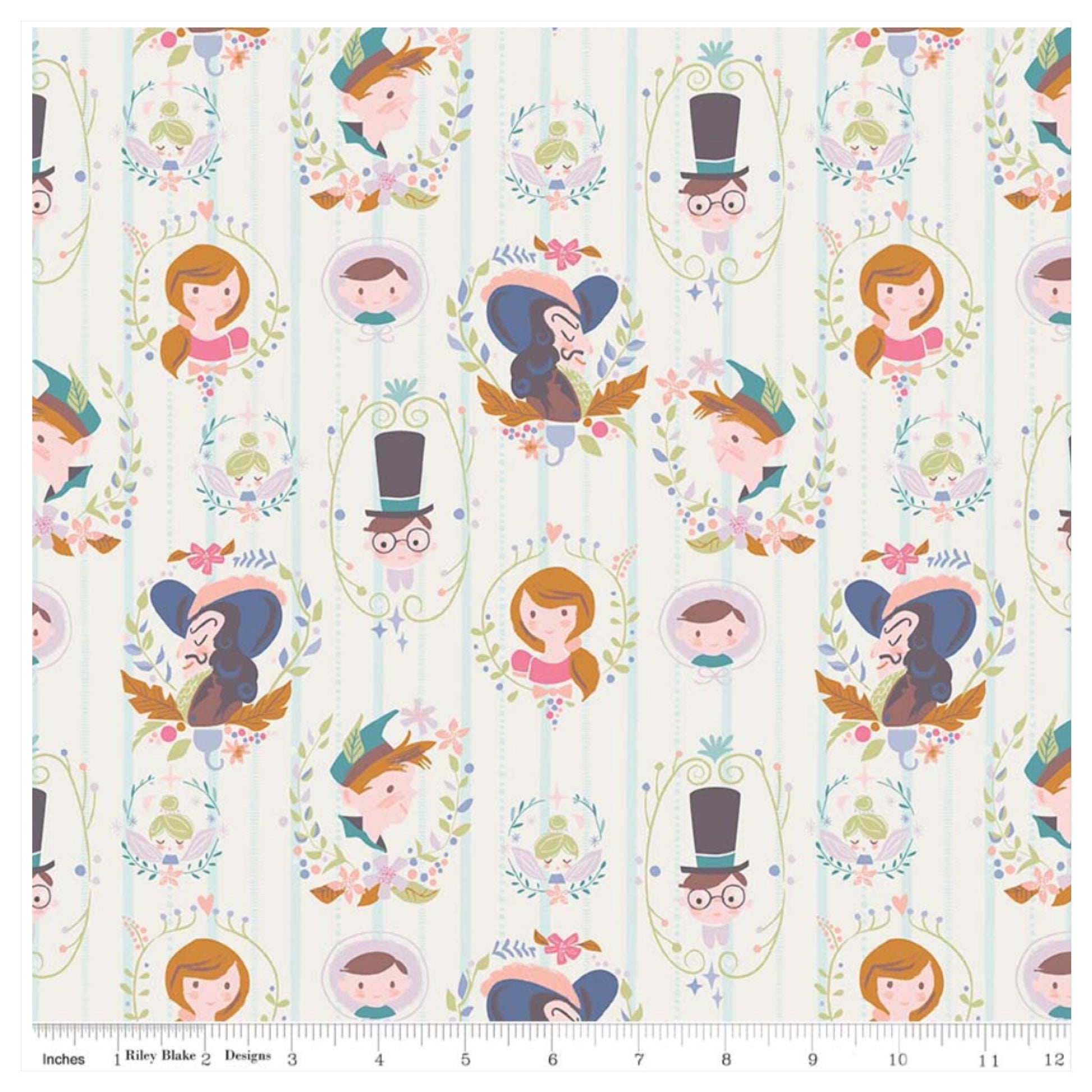 Neverland Darling Wall in Cream By Riley Blake - 100% Cotton Fabric - Rosie's Craft Shop Ltd