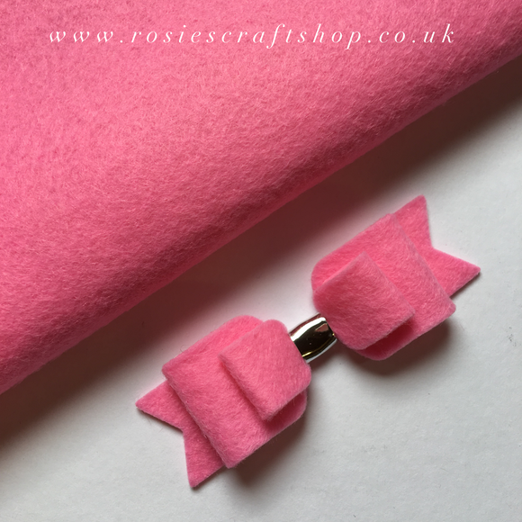 Shocking Pink Wool Blend Felt - Rosie's Craft Shop Ltd