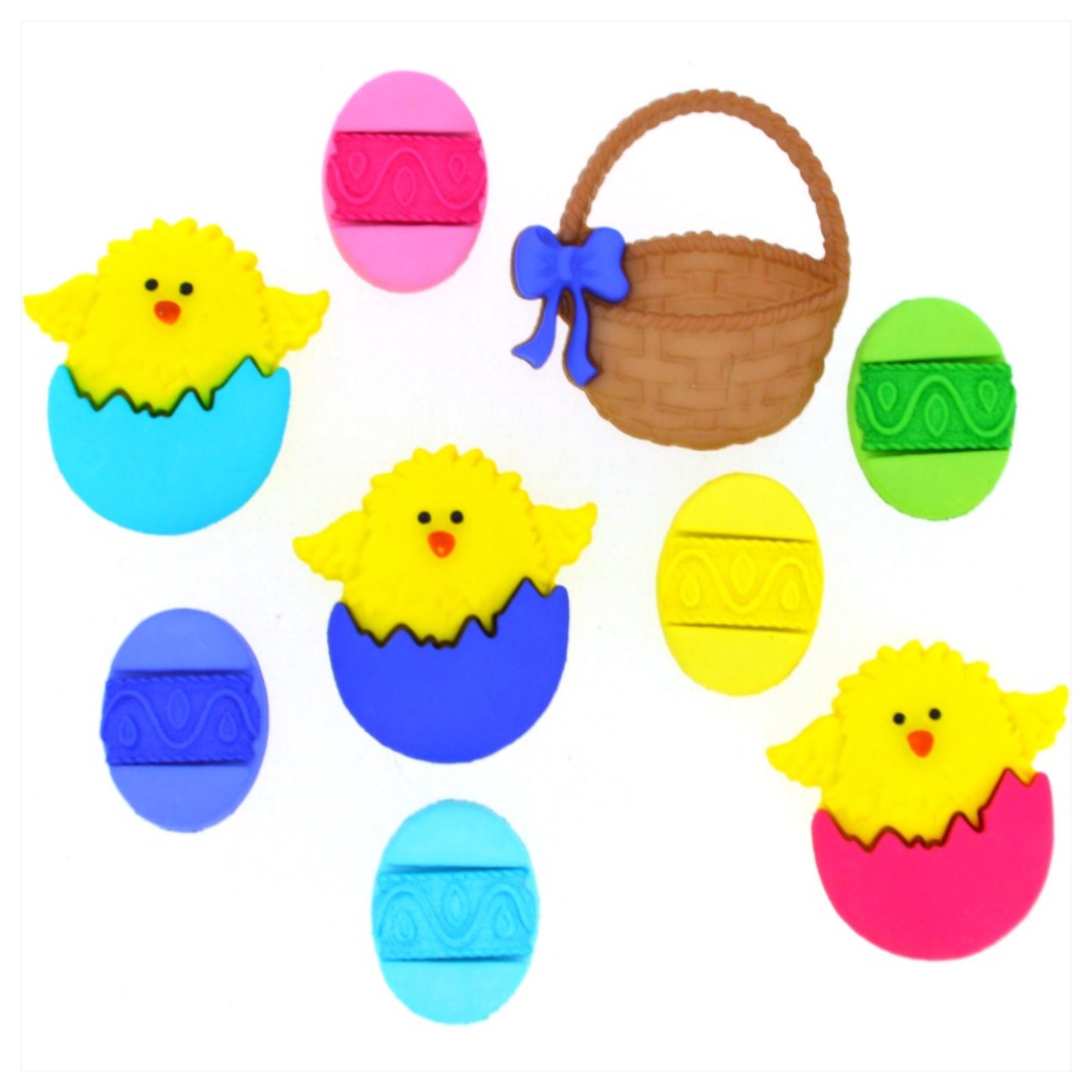 Easter Basket - Dress It Up Buttons - Rosie's Craft Shop Ltd