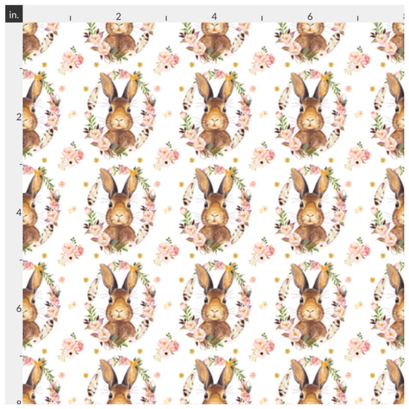 Some Bunny Loves You on White Artisan Fabric Felt - Rosie's Craft Shop Ltd