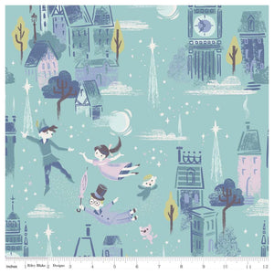 Neverland Main in Mint By Riley Blake - 100% Cotton Fabric - Rosie's Craft Shop Ltd