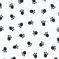 White with Black Paw Prints - Whiskers and Tails - Robert Kaufman Cotton Fabric ✂️