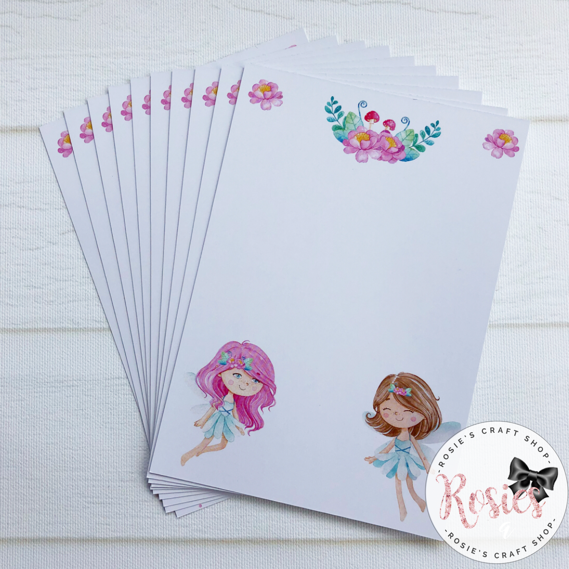 A6 Sparkle Fairies Printed Display Cards - Rosie's Craft Shop Ltd