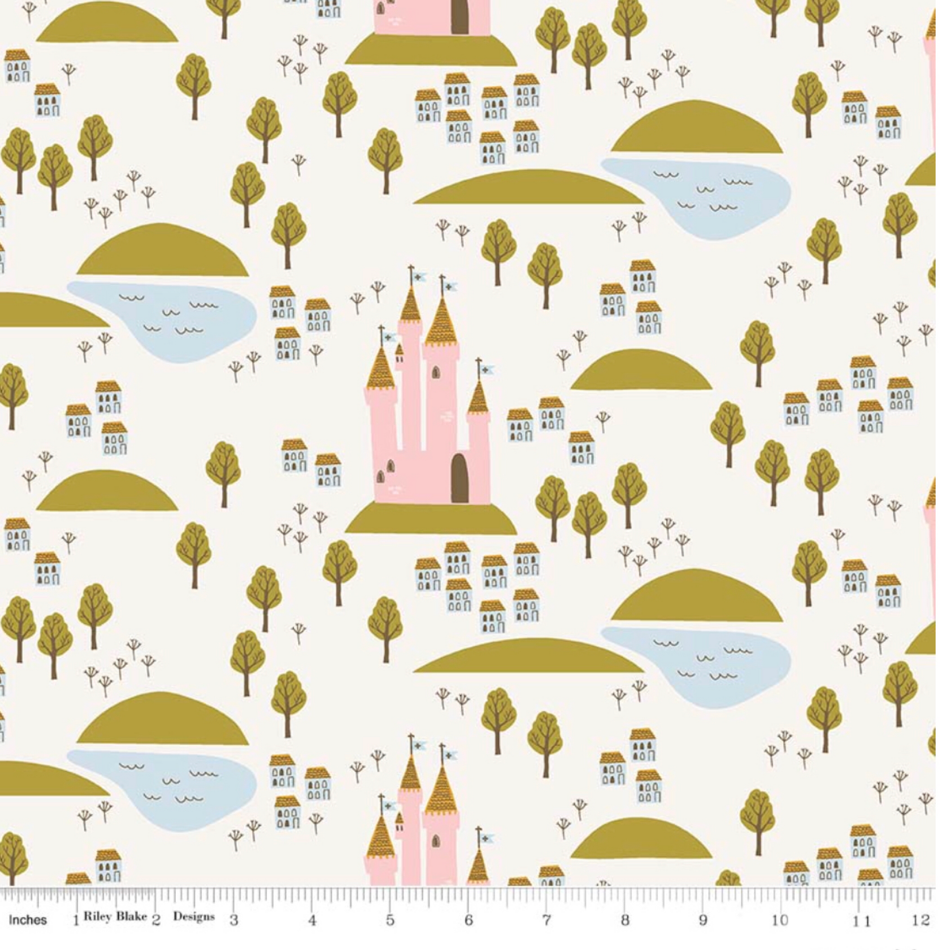 Cream Guinevere Castle Princess - Guinevere by Riley Blake - 100% Cotton Fabric - Rosie's Craft Shop Ltd
