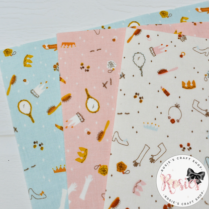 Princess Crowns & Mirrors Designer Fabric Felt - Rosie's Craft Shop Ltd
