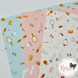 Princess Crowns & Mirrors Designer Fabric Felt - Rosie's Craft Shop Ltd