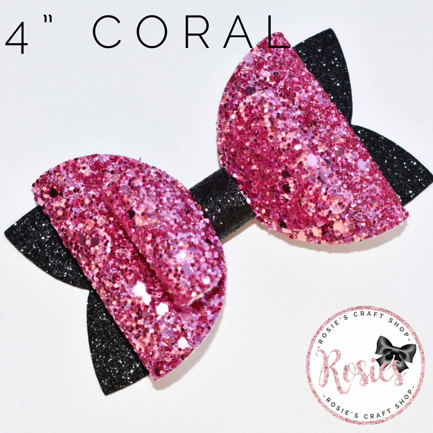 Coral Bow 4" / 10cm Plastic Template - Rosie's Craft Shop Ltd