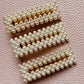 Gold & Pearl Coloured Large Hair Clips Pack of 10 - Check Description