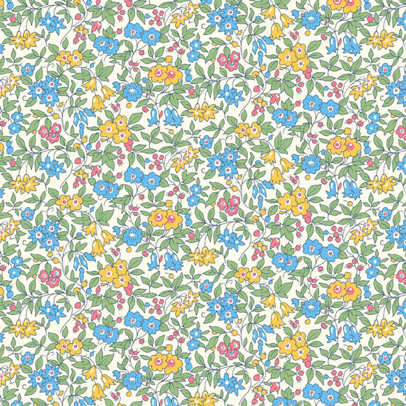 Forget Me Not Multi - Flower Show Midsummer Collection by Liberty Fabric Felt