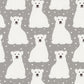 Polar Bear in Grey - Arctic by Robert Kaufman 100% Cotton Fabric - Rosie's Craft Shop Ltd